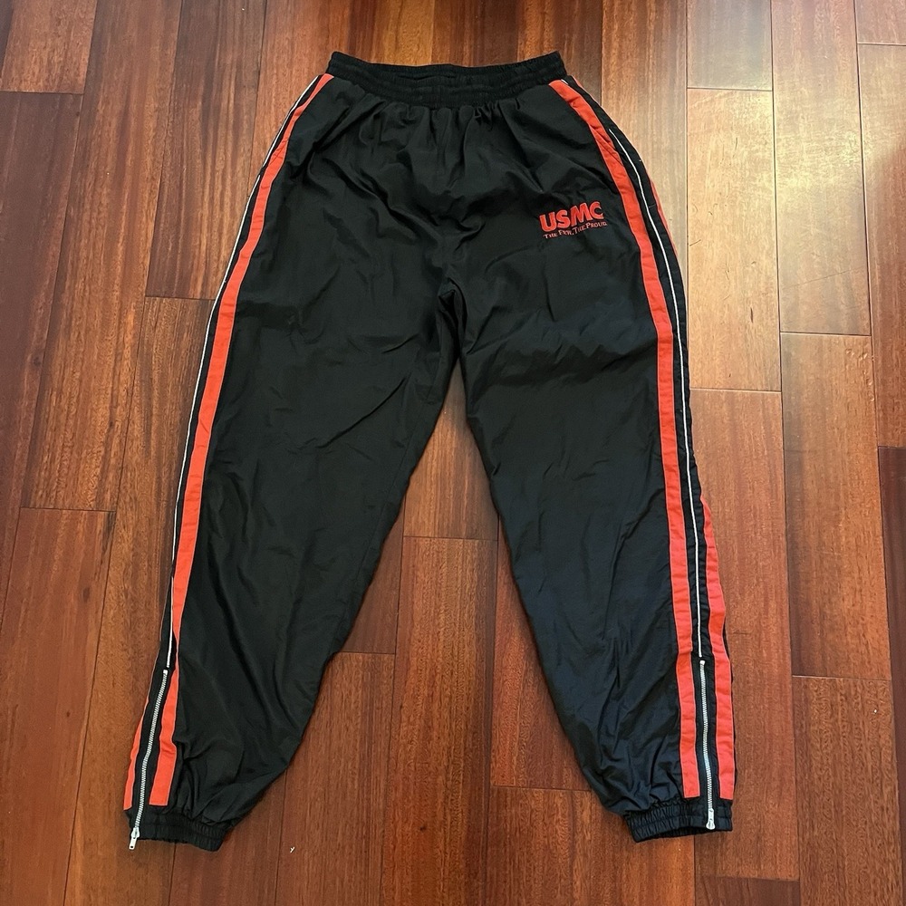Rothco Pants Men Medium Red Warm Up Retro Ankle Zip Joggers Military Y2k Vintage
